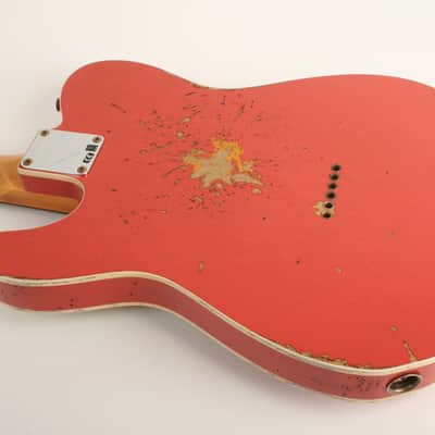 Fender Custom Shop Limited Edition 60 Telecaster Custom Heavy Relic Tahitian Coral over Chocolate 3-Color Sunburst CZ583582 image 9