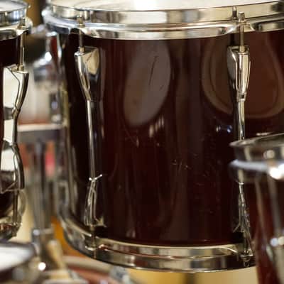 Yamaha 1990s Stage Custom Drum Set - Cranberry Red Lacquer - 8"/10"/12"/14"/22"/6.5x14" image 10