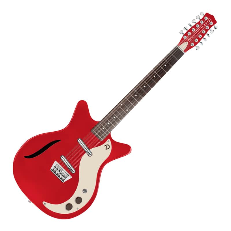 Danelectro 59 Vintage 12 String Electric Guitar, Red Metallic image 1