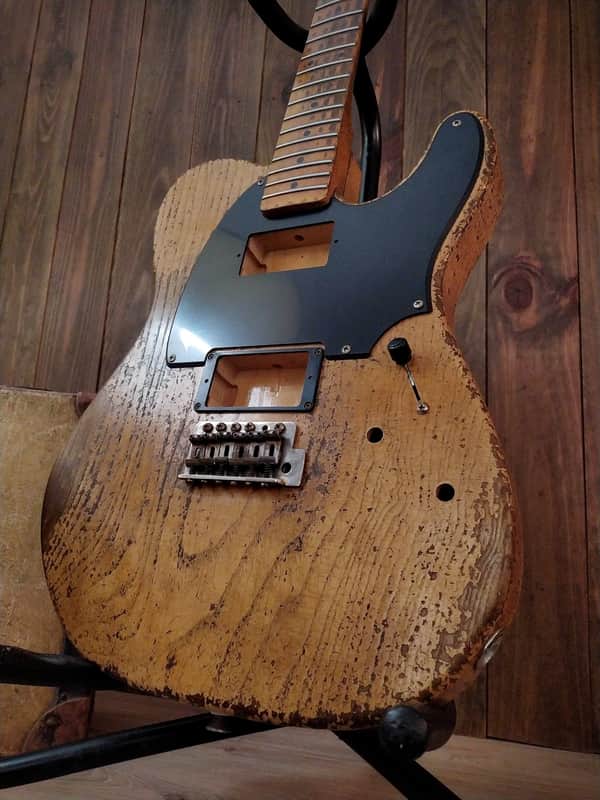 #202625 :: Baldman's Relic Telecaster H/H Custom set in Heavy Relic Butterscotch Blonde nitro finish :: Aged Roadworn image 1