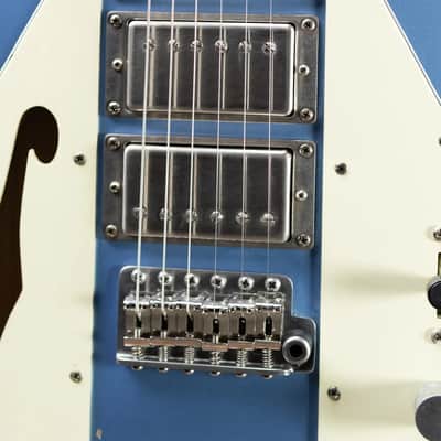 Nash Wayfarer Semi-Hollow Electric Guitar - Ice Blue Metallic with Hardshell Case image 11