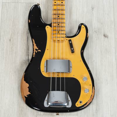 Fender Custom Shop '58 Precision Bass Heavy Relic, Maple Fretboard, Aged Black image 2