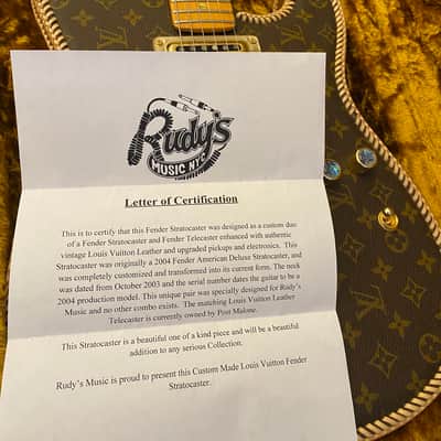 2004 Fender Louis Vuitton Stratocaster One of a Kind Post Malone Telecaster sibling guitar image 16