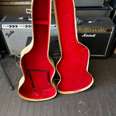 Harmony Bobkat Chipboard Case 1960s - Silvertone Silhouette image 2