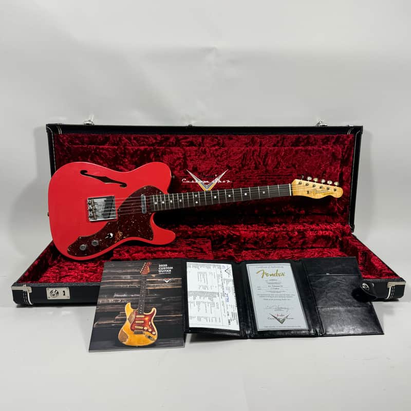 Fender Custom Shop Telecaster Thinline Journeyman Relic 2020 - Fiesta Red(sku86276) image 1