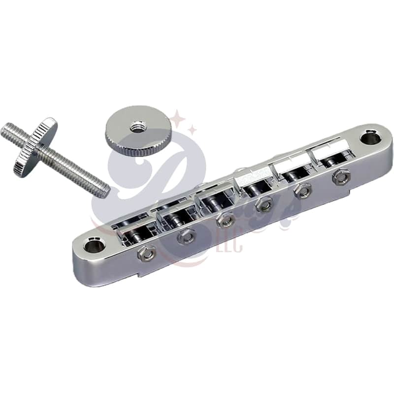 Gotoh GE104B Nashville Tune-O-Matic Bridge w/ M4 Posts - Fits Gibson®-Chrome image 1