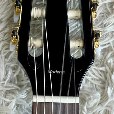 Tagima Modena I Hybrid Acoustic Electric Nylon String Guitar, Gloss Black image 6