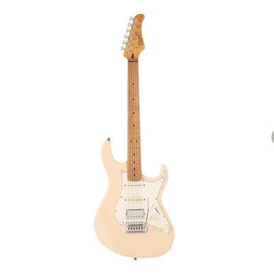 Cort G200SE Aged Cream; roasted maple neck and H-S-S versatility with throwback finishes image 7