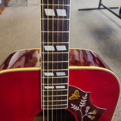 Vintage Aria 9460 Hummingbird Acoustic Guitar with Hard Case image 9