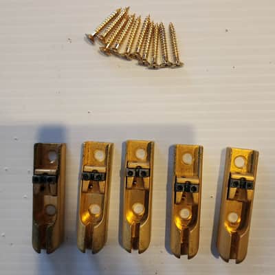 5-String Bass Gold-Plated Slider Bass Bridge image 1