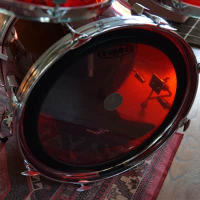 1979 Sonor Acryl Champion 6-Piece Drum Kit Red image 10