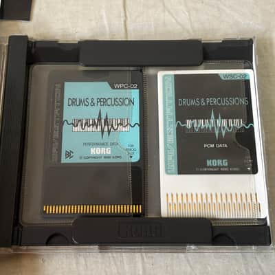 KORG WSC-2S WAVESTATION DRUMS & PERCASSION DATA CARD w/ case image 3
