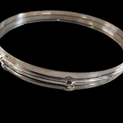 Vintage Pair (2) 1940's-50's Slingerland Radio King 16" NOB 8-Hole Floor Tom Double Flange Hoops image 6