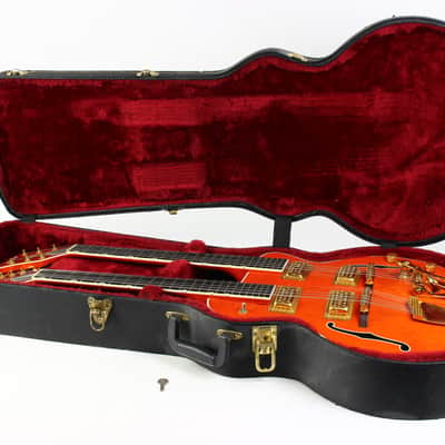 Gretsch G6120-6/12 Chet Atkins Nashville Double Neck Guitar MIJ Made In Japan Orange Rare! c 1997 image 2