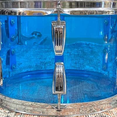 Ludwig Vintage 70s 8x12 Blue Vistalite Tom - We Ship Fast! image 2