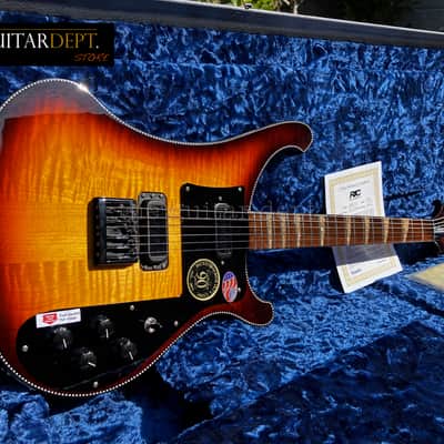 ♚ PRISTINE ♚2022 Rickenbacker 480XC♚TOBACCOGLO♚90th Anniversary♚360♚EBONY♚OHSC♚SAVE ££s image 1