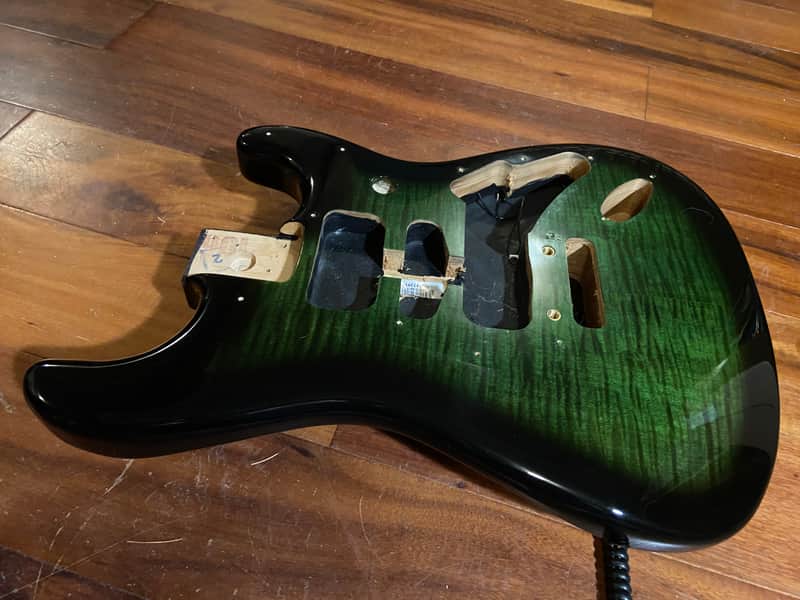 Fender Player Strat Stratocaster Flame Maple Plus Top Green Burst Alder Body image 1