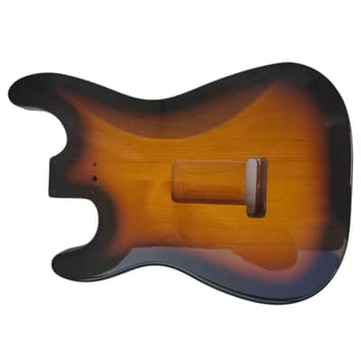 Sunburst 2 Piece Alder Wood Strat Style Guitar Body image 6