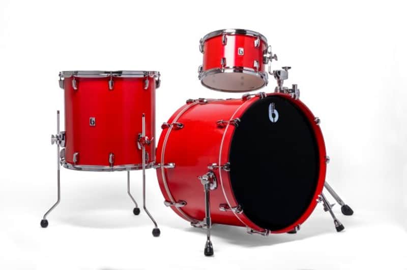 British Drum Co. British Drum Co. ENG-22-CB-SSC Enigma Series Club Kit. Satin Scarlett 12", 16", 22" image 1