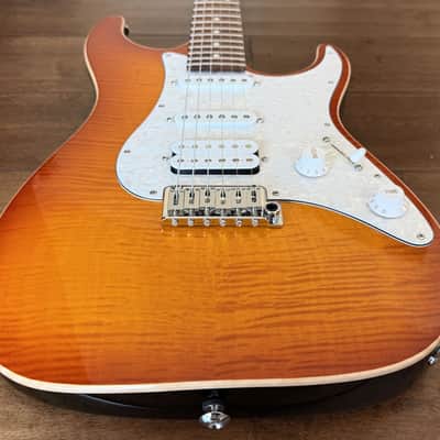 Suhr Standard Plus Faded Trans Honey Amber Burst Roasted Maple Neck SSCII 88768 image 3