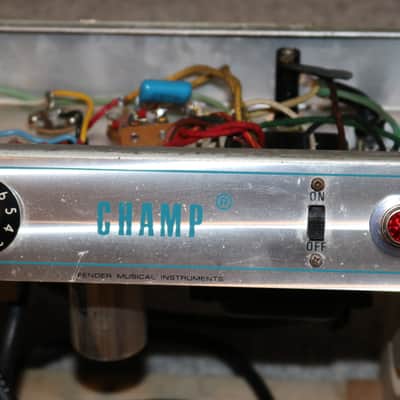 Vintage Fender Silverface Champ Tube Amp Chassis - Fully Working - No Tariffs image 2