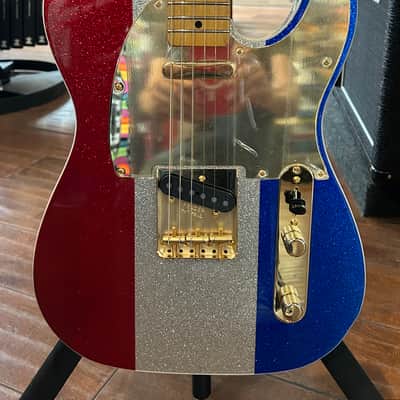 Fender Buck Owens Signature Telecaster 2024 - Red/Silver/Blue Sparkle 7lbs. 15.2oz. #MX24068200 image 2