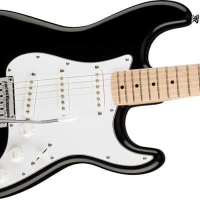 Squier Affinity Series Stratocaster, Maple Fingerboard, White Pickguard, Black image 2