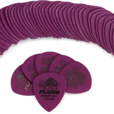 Dunlop Tortex Flow Guitar Picks - 1.14mm Purple (72-pack) image 2