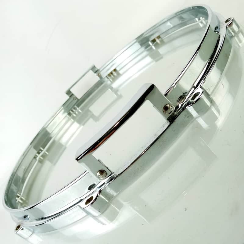 *Pearl 14" Zinc Die-Cast 10-Lug Snare Drum Resonant Rim/Hoop Chrome Professional image 1