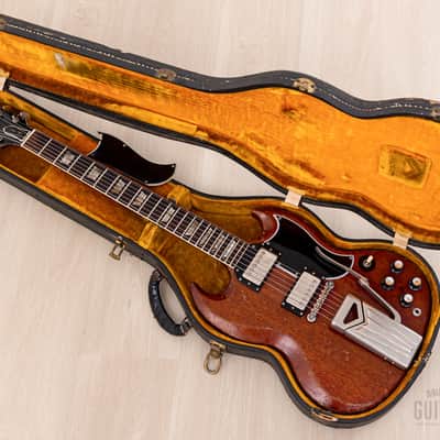 1962 Gibson Les Paul SG Standard Employee Guitar Cherry w/ Pat # Pickups, Sideways Vibrola, Case image 24