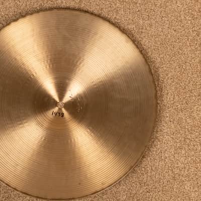 1990s Zildjian A 14" New Beat Hi Hat Bottom Cymbal 1438g image 4