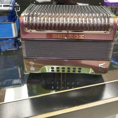 Hohner C-2 Button Accordion Purple Rainbow FBbEb image 2