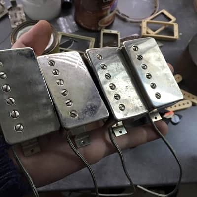 Wizz Pickups Premium Clone PAF Aged Nickel Covers image 7