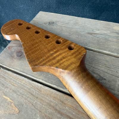 Real Life Relics Nitro Roasted 5AAAAA Flame Maple Strat® Stratocaster Neck Maple W Rosewood Fingerboard STRMF5A #2 image 8