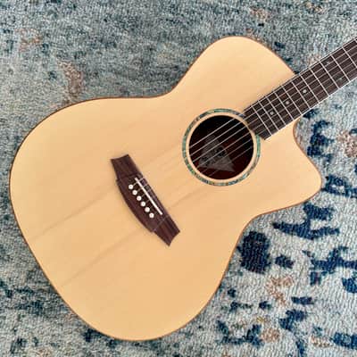 Cole Clark Studio SAN1EC-SMAH Grand Auditorium Acoustic-Electric Guitar, All Solid Euro Spruce Top, Mahogany Back and Sides SN2728 [NAMM Showcase] image 4