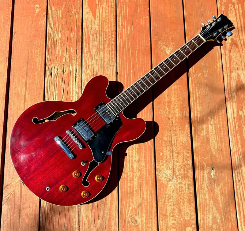Samick Kingston SAN-450 1998 Cherry 335 W/HSC Semi-Hollow Guitar Artist Series image 1