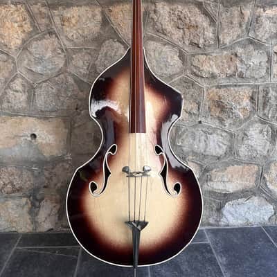 July 1960 Wandre Framez Naika Brownburst Upright Double Bass 3/4 Made in Italy image 2