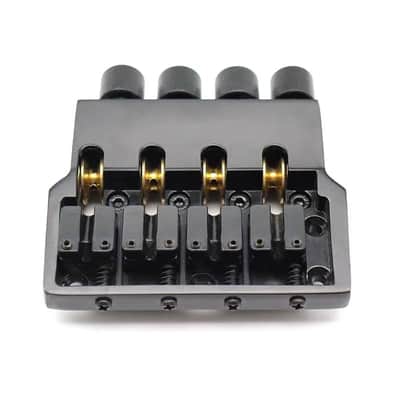Adjustable Saddles 4 String Headless Bass Bridge Tremolo System in Black image 3