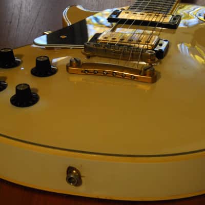 Lefty Burny Les Paul Custom 80's White image 2