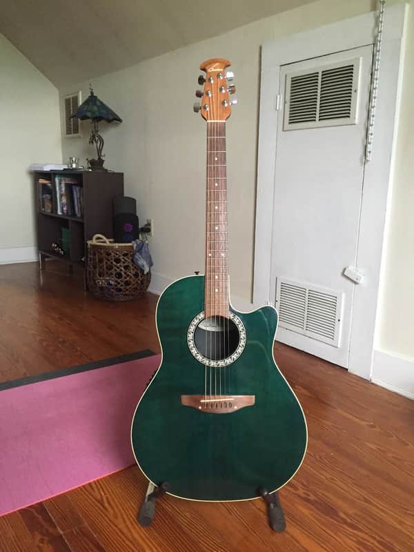 Ovation Balladeer Standard 1861 Forest Green Full Body Acoustic Electric image 1
