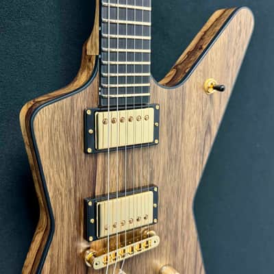 Dean Guitars - USA -ML - Custom - Black Limba Oil Finish (Korina) - Seymour Duncan Jazz & Jeff Beck / with Black Pickup Rings - Slim D Neck Profile - Reverse 6 Inline Headstock - Jumbo Jeskar Frets - Gold Hardware - w/OHSC - Call for Best Price !!! image 6