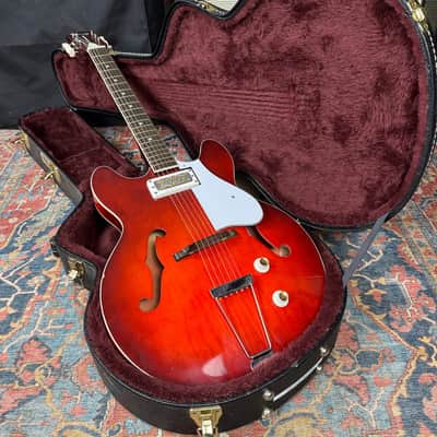 1969 Harmony Rocket I Model H53-1 Red Burst Made in USA Hard Case - 1969 image 11