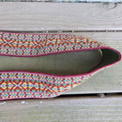Vintage 1960's Bobby Lee Guitar Strap! Red, Green, Yellow! Metal Buckle! Original Case Candy! image 4