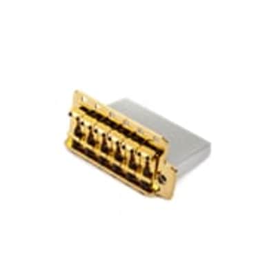 Fender Vintage-Style Strat  Bridge Assembly (2-3/16" Spacing) Gold image 2