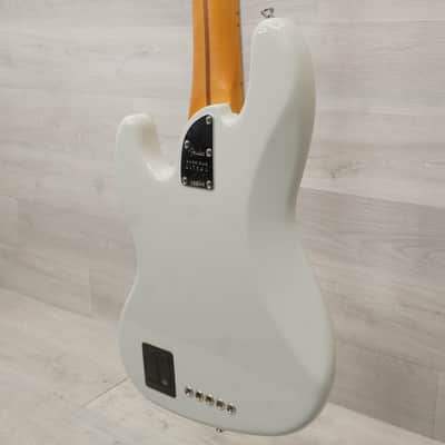 Used Fender American Ultra II Jazz Bass V Bass Guitar White image 3