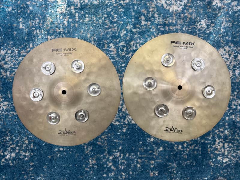 13” Zildjian REMIX JUNGLE Hihats 945g 1095g image 1