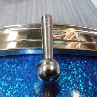 60's Ludwig 5x14" Pioneer Snare No. 491 Blue Sparkle-All Original-Excellent! image 7