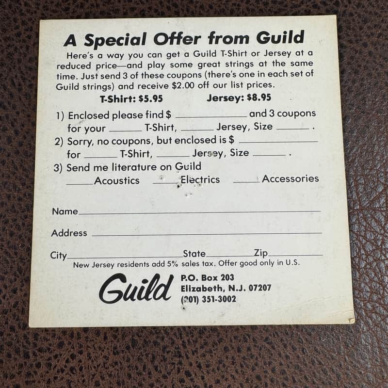 1970’s Guild T-Shirt Coupon image 1