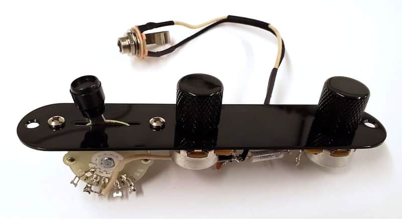 Atlantic Custom Guitars Telecaster Loaded Control Plate Premium Tele 3-way or 4-way Harness & Knobs Black image 1