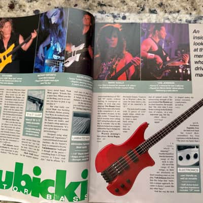 Fender Frontline Magazine 1990 Tracii Guns stratocaster telecaster Stevie Ray Vaughan Kubicki  Bass image 3